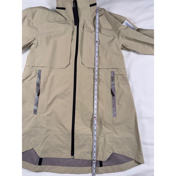 Adidas MYSHELTER RAIN.RDY Jacket Beige Tan Waterproof Hooded Coat XS Women's - Picture 13 of 16